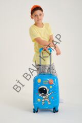 Kids Lacivert Mavi Astronot Çocuk Valizi 16751
