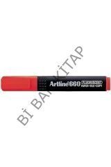 Ek- 660 Kesik Uç 1.0-4.0mm Hıghlıghter Fosforlu Kalem Floresan Red