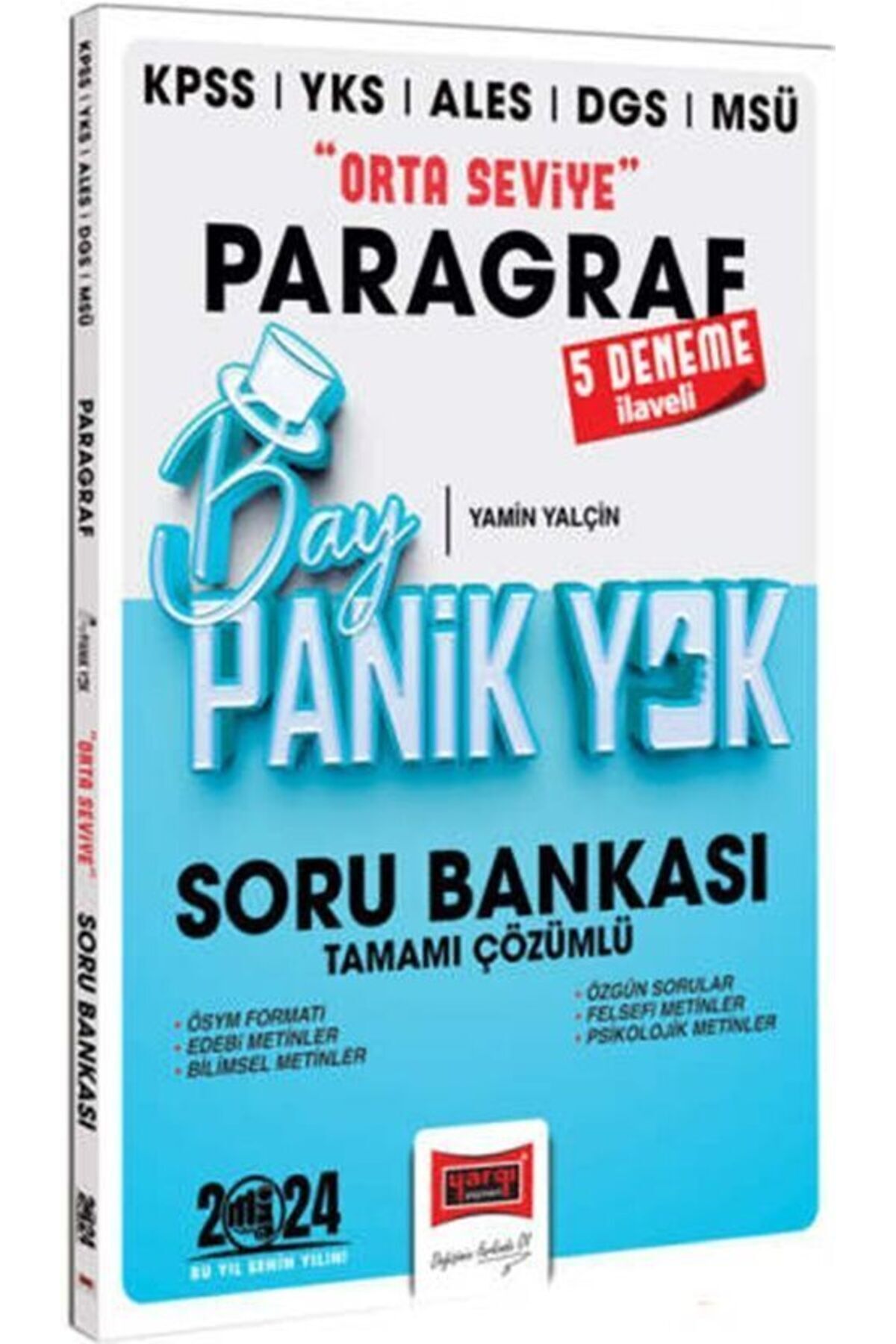 Yargı 2024 Kpss Yks Ales Dgs Msü Paragraf Bay Panik Yok Orta Seviye Soru Bankası Çözümlü Yargı Yayın