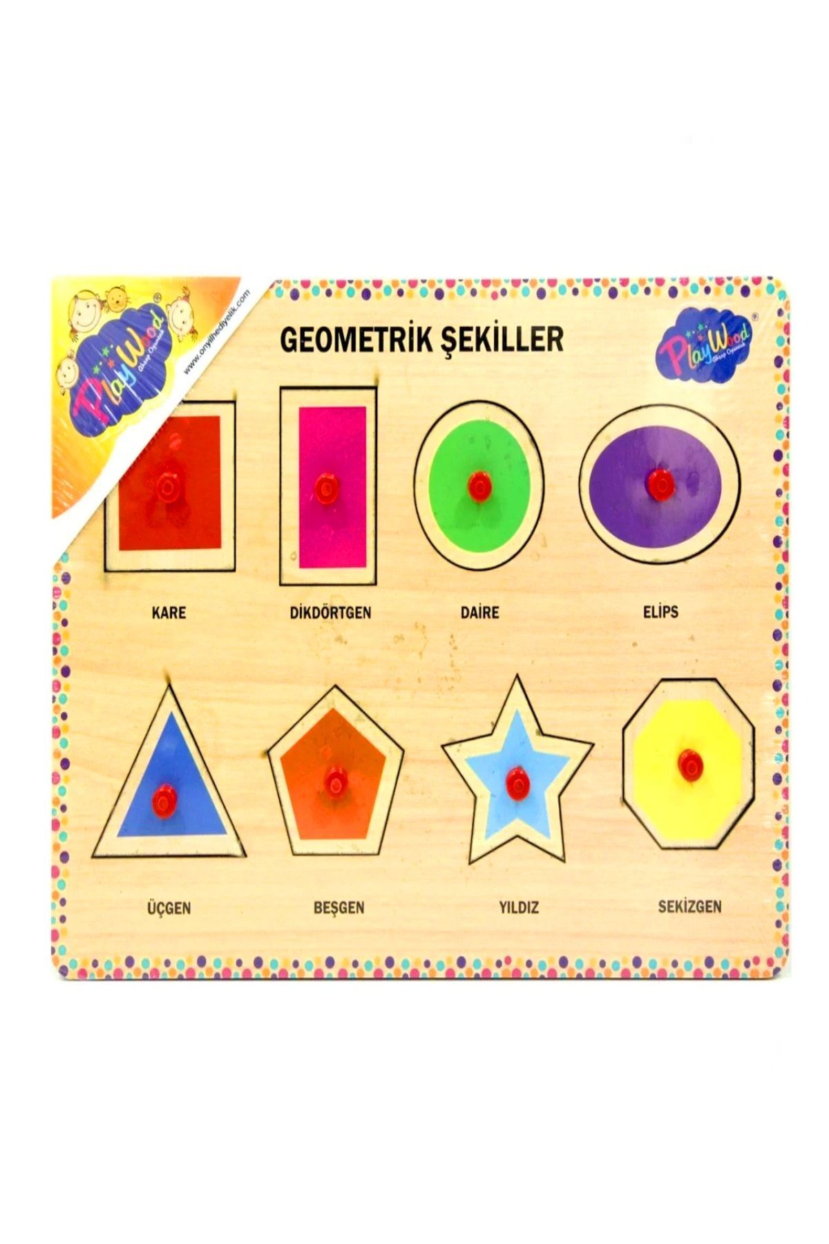 Ahşap Tutmalı Geometrik Şekiller FABBATOYS