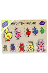 Ony-131/132 Ahşap Tutmalı Büyükten Küçüğe Oyuncak