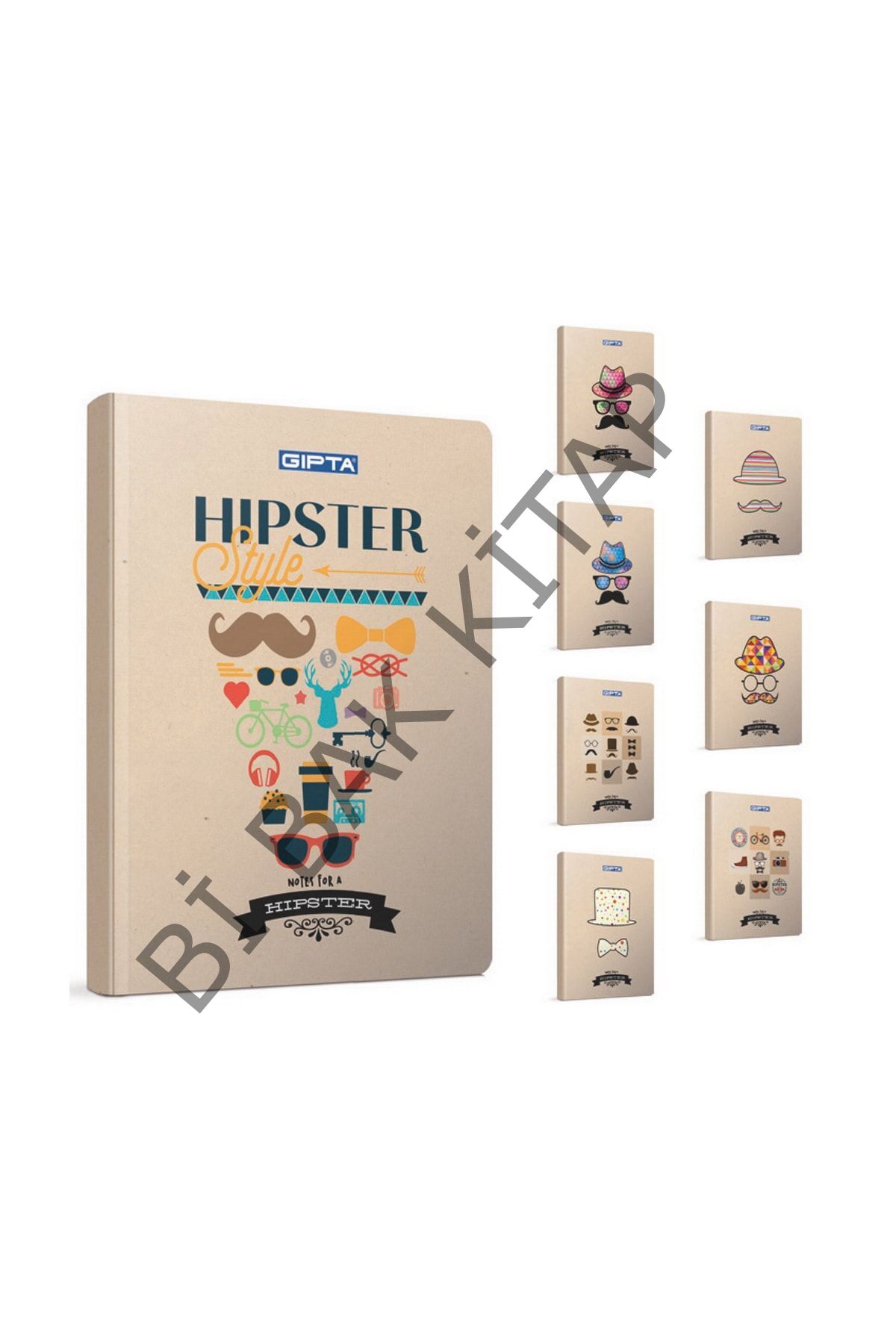 Hipster 9x14 120 Yaprak 1+1+1 Sert Kpk Ciltli Defter (2804)