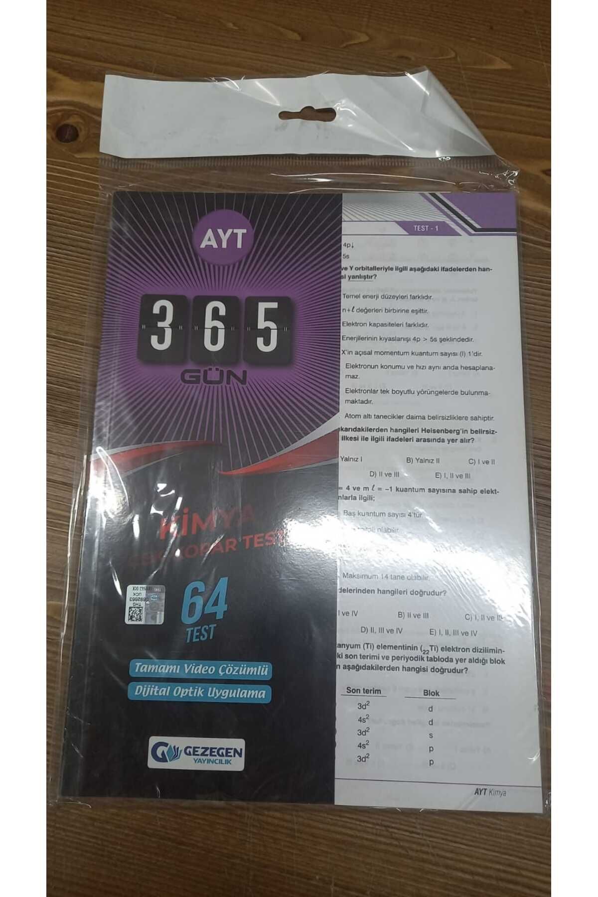 AYT KİMYA ÇEK KOPAR TEST