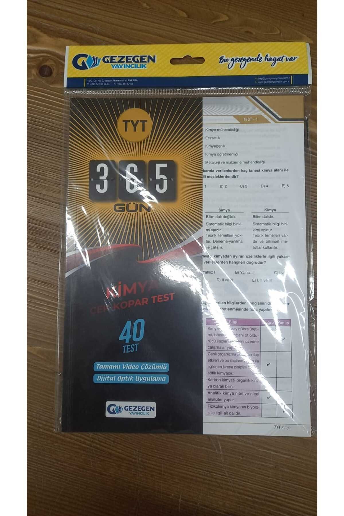TYT KİMYA ÇEK KOPAR TEST