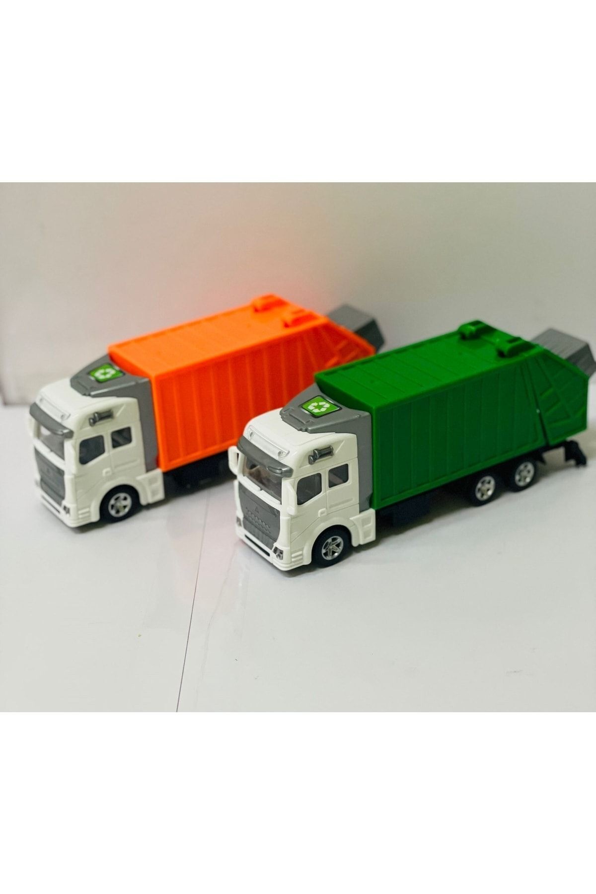 Oyuncak Çöp Kamyonu Çek Bırak Konteynerlı 20 Cm Oyuncak Kamyonet Çöp Kamyonu