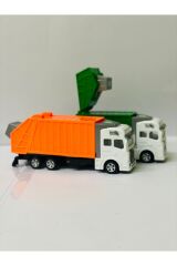 Oyuncak Çöp Kamyonu Çek Bırak Konteynerlı 20 Cm Oyuncak Kamyonet Çöp Kamyonu