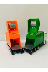 Oyuncak Çöp Kamyonu Çek Bırak Konteynerlı 20 Cm Oyuncak Kamyonet Çöp Kamyonu