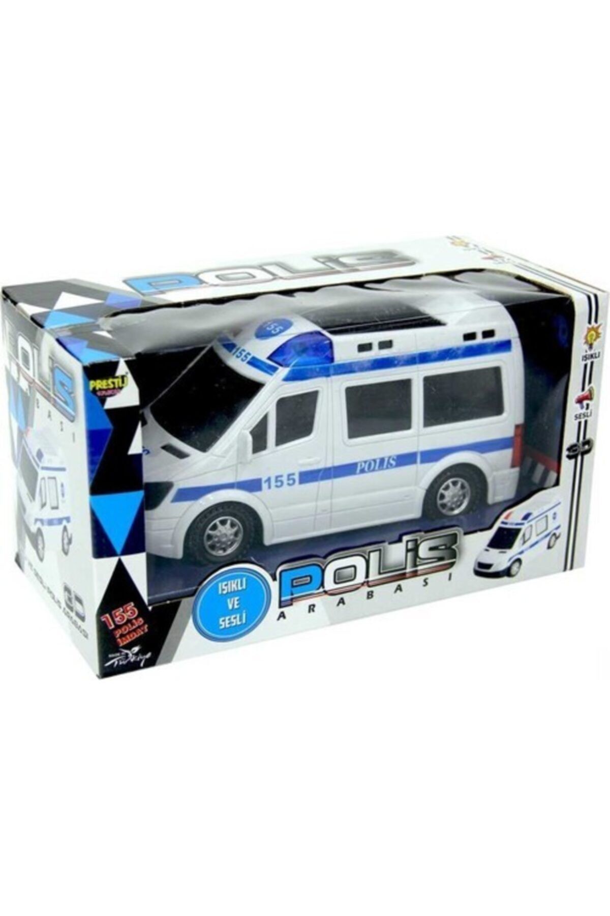 Polis Arabası Oyuncak Pilli Işıklı Siren Sesli Polis Minibüs