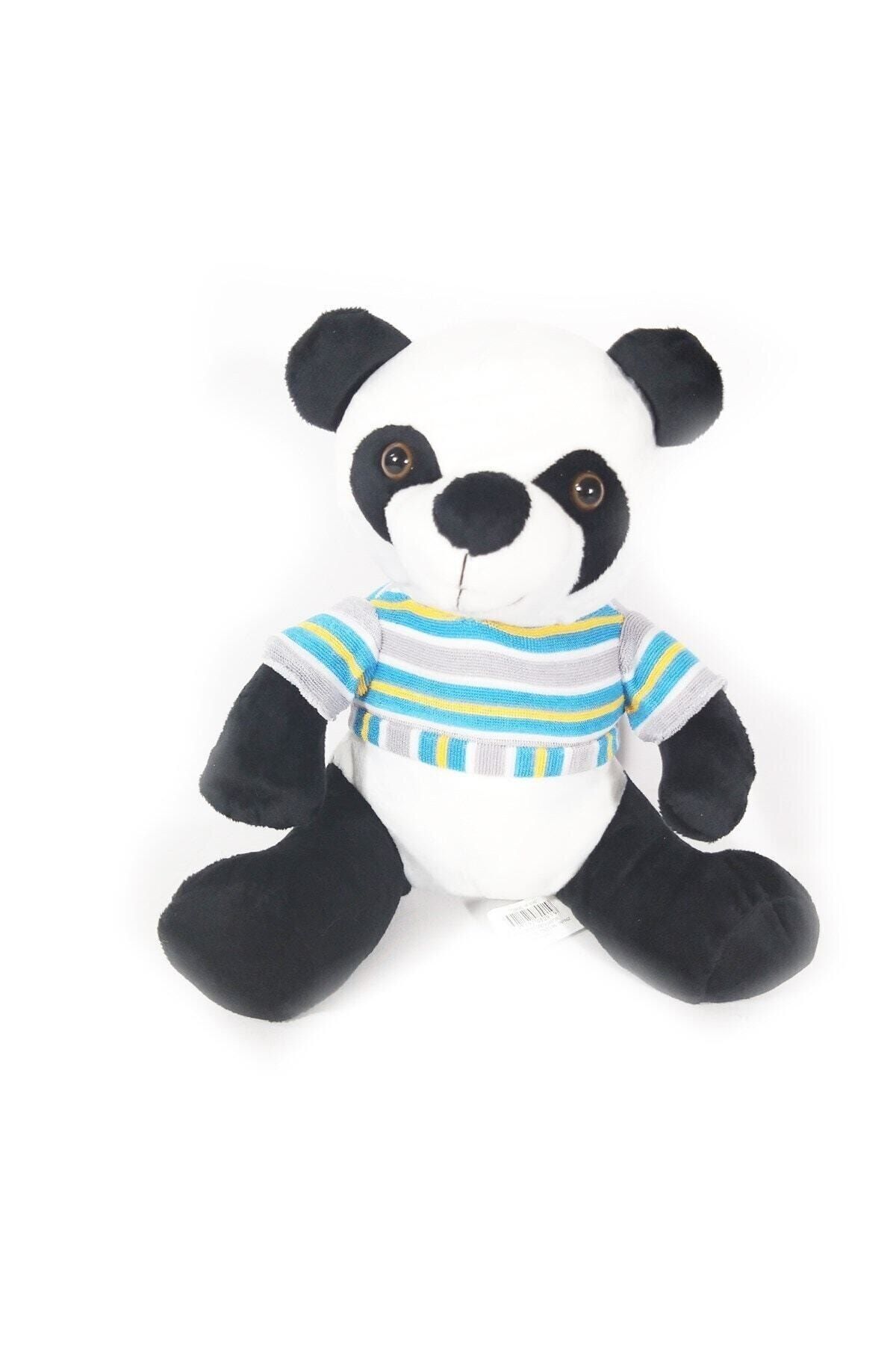 Peluş Sevimli Pandalar 25 cm Atkılı Kazaklı Uyku Arkadaşı