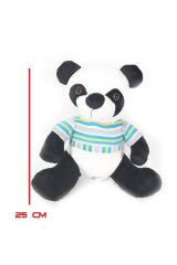 Peluş Sevimli Pandalar 25 cm Atkılı Kazaklı Uyku Arkadaşı