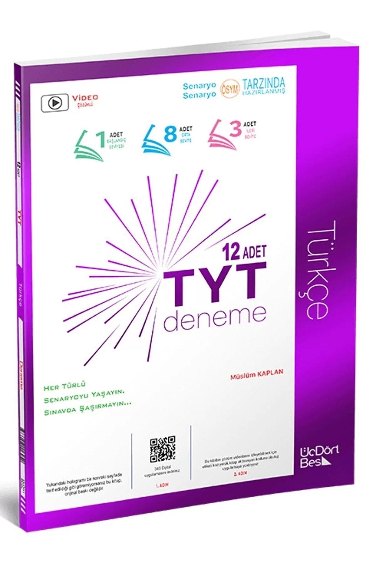 Üçdörtbeş Tyt Türkçe Deneme 12 Adet