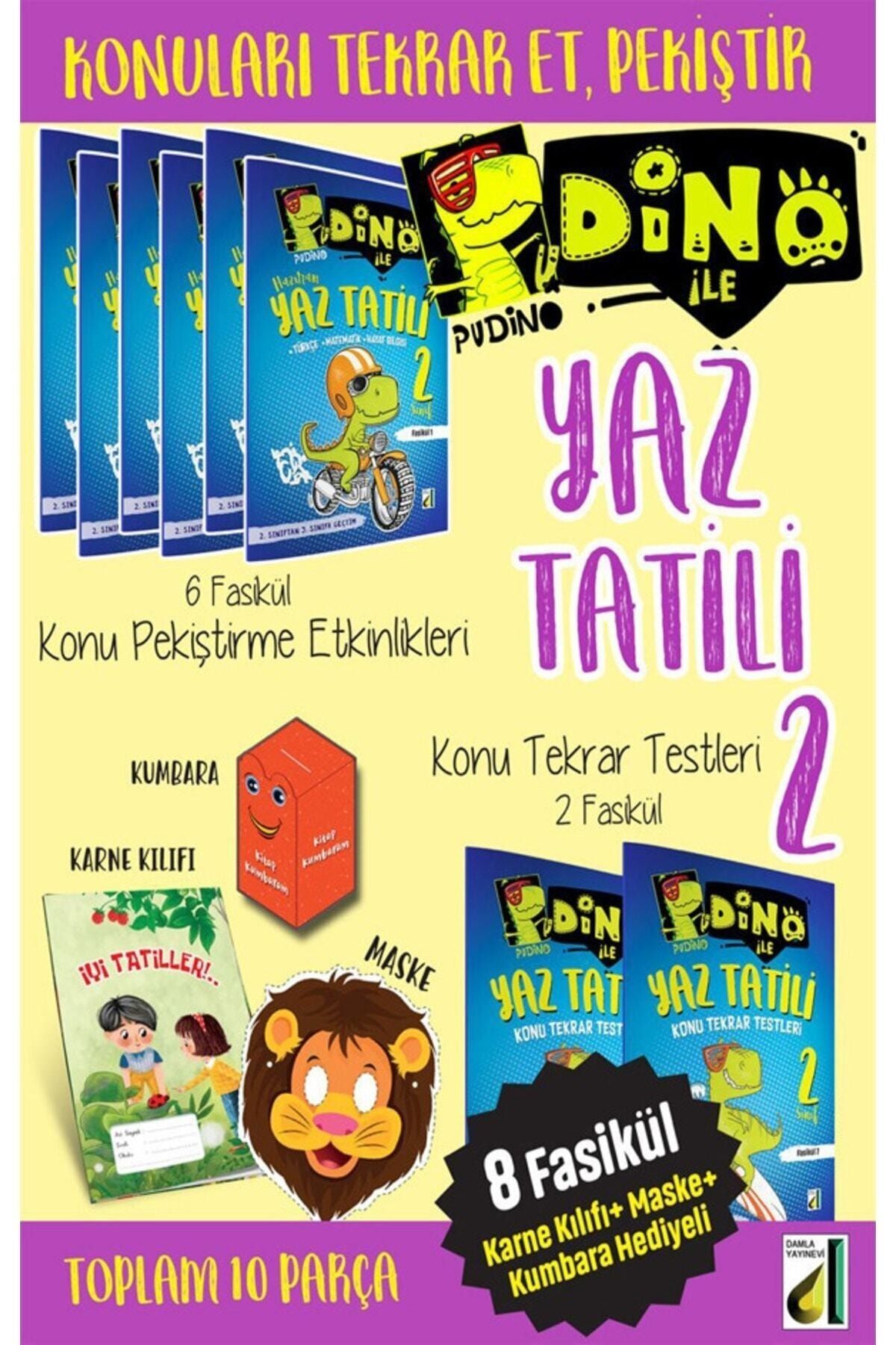Damla Yayınları 2. Sınıf Dino Ile Yaz Tatil Kitabı (DENEME HEDİYELİ)