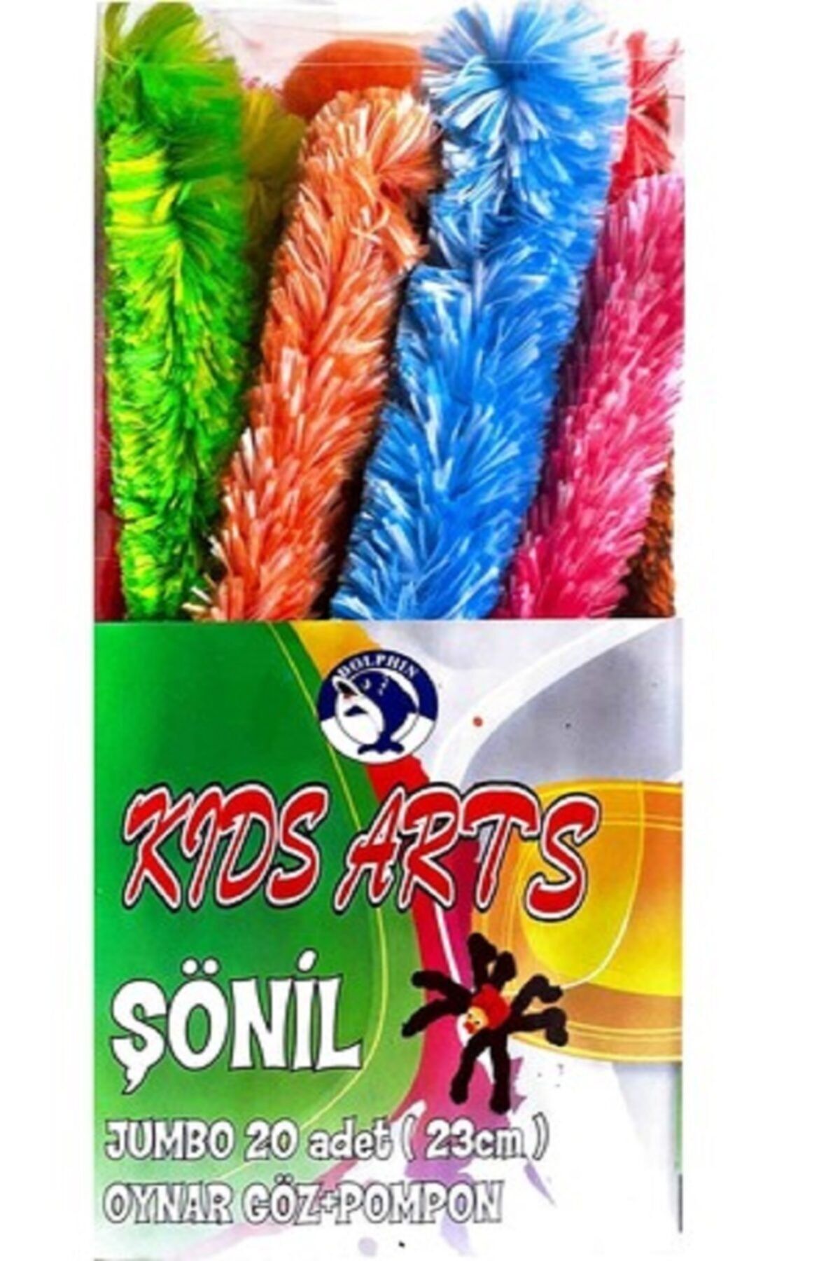 Kıds Arts Şönil Jumbo 20 Adet Oynar Göz+ponpon