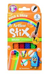 Stix Brush Marker 6lı Set