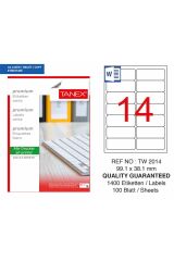 99,1x38,1 Laser Etiket Tw-2014