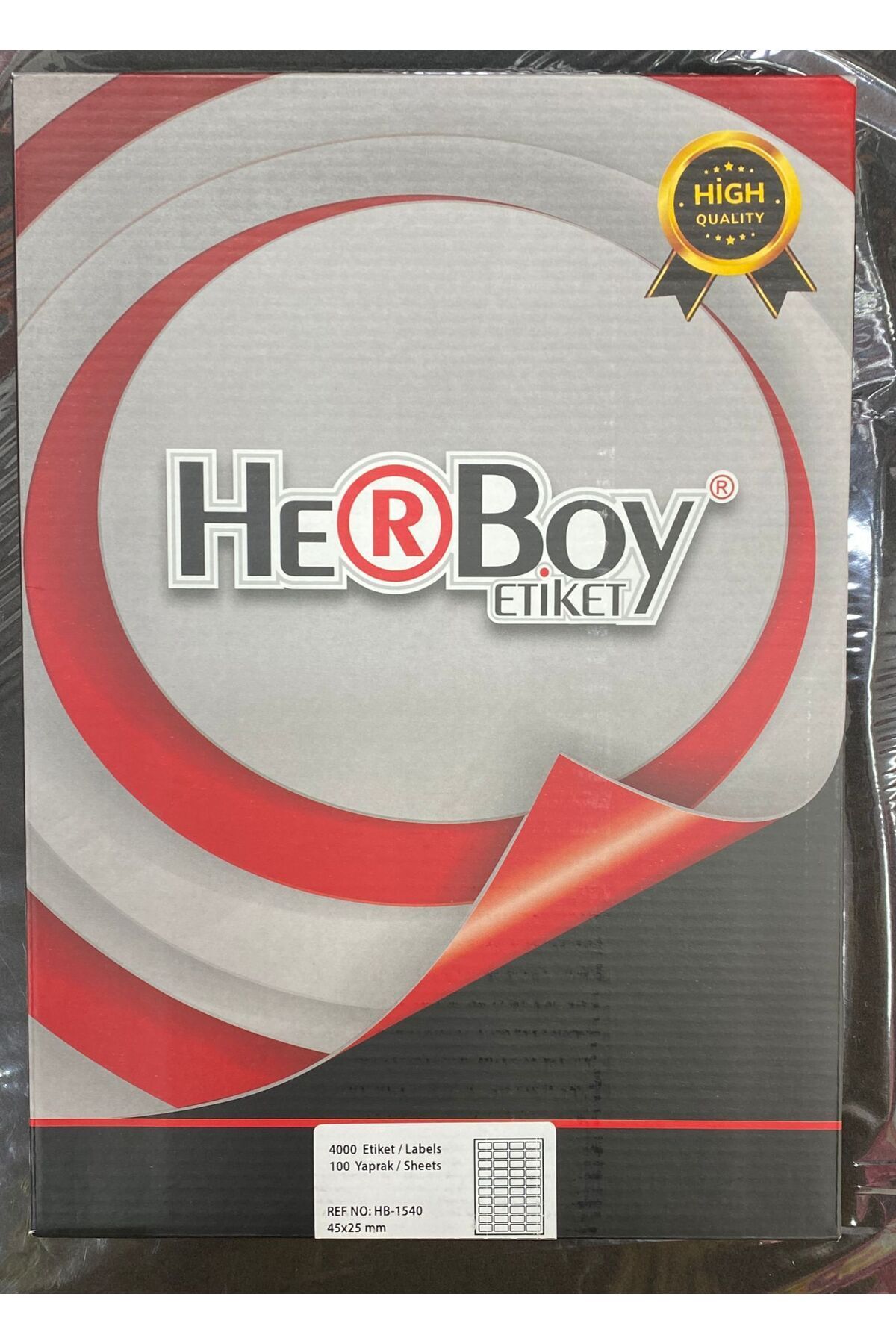 LASSER ETİKET HB-1540 45*25MM 100LÜ