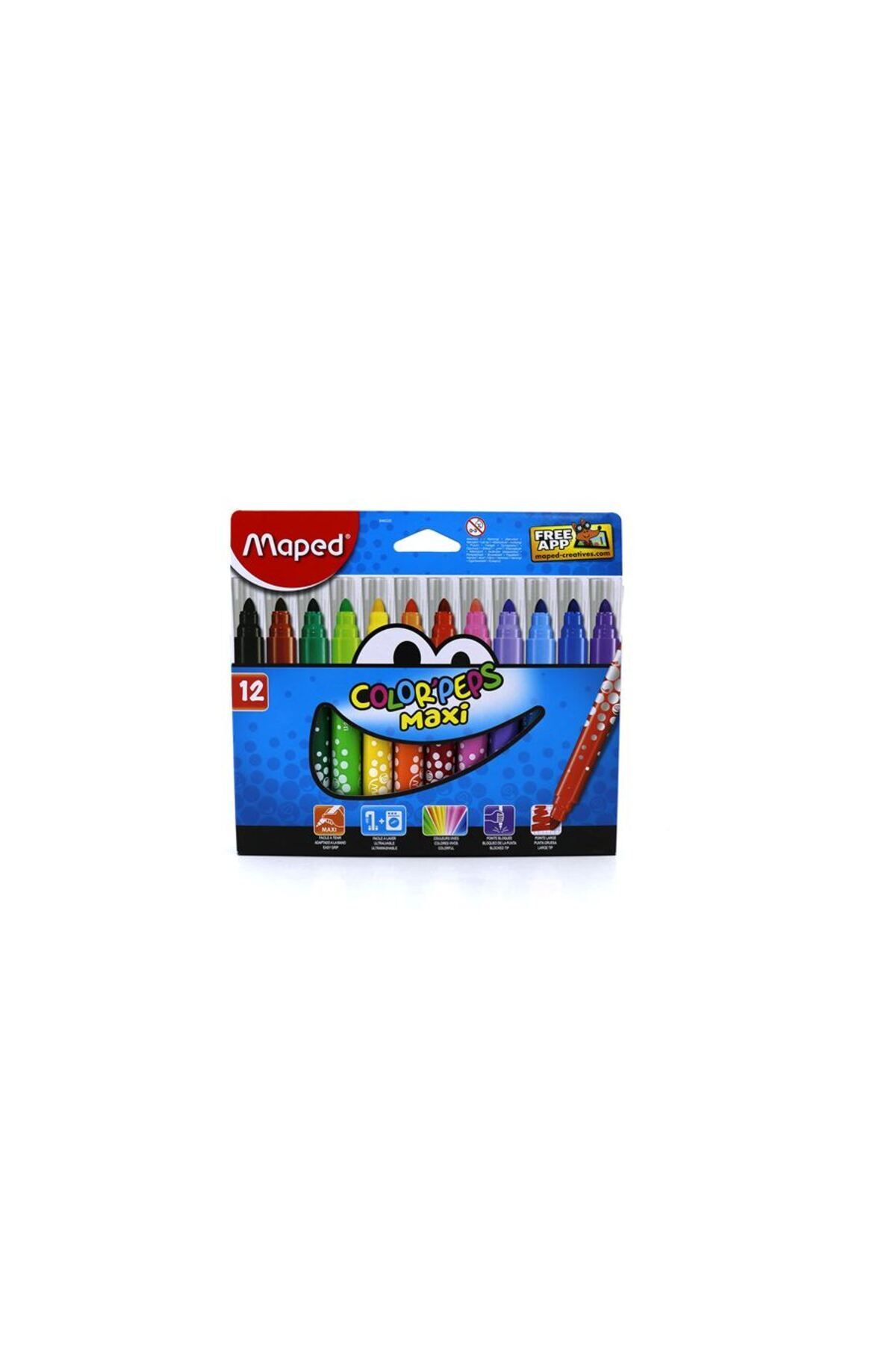 846020 Color Peps Maxı 12 Renk Keçeli Kalem