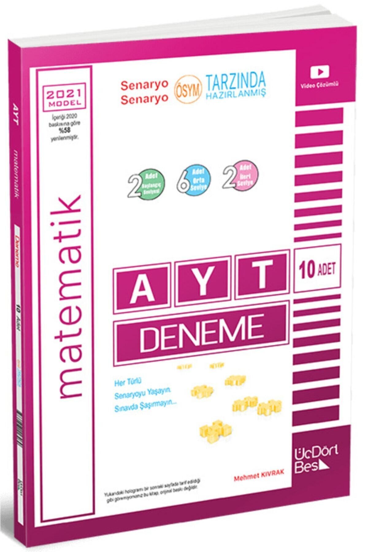 Üçdörtbeş Yayınları Ayt Matematik 10'lu Deneme 2022