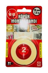 Köpük Montaj Bandı 19 Mm X 1.5 Metre