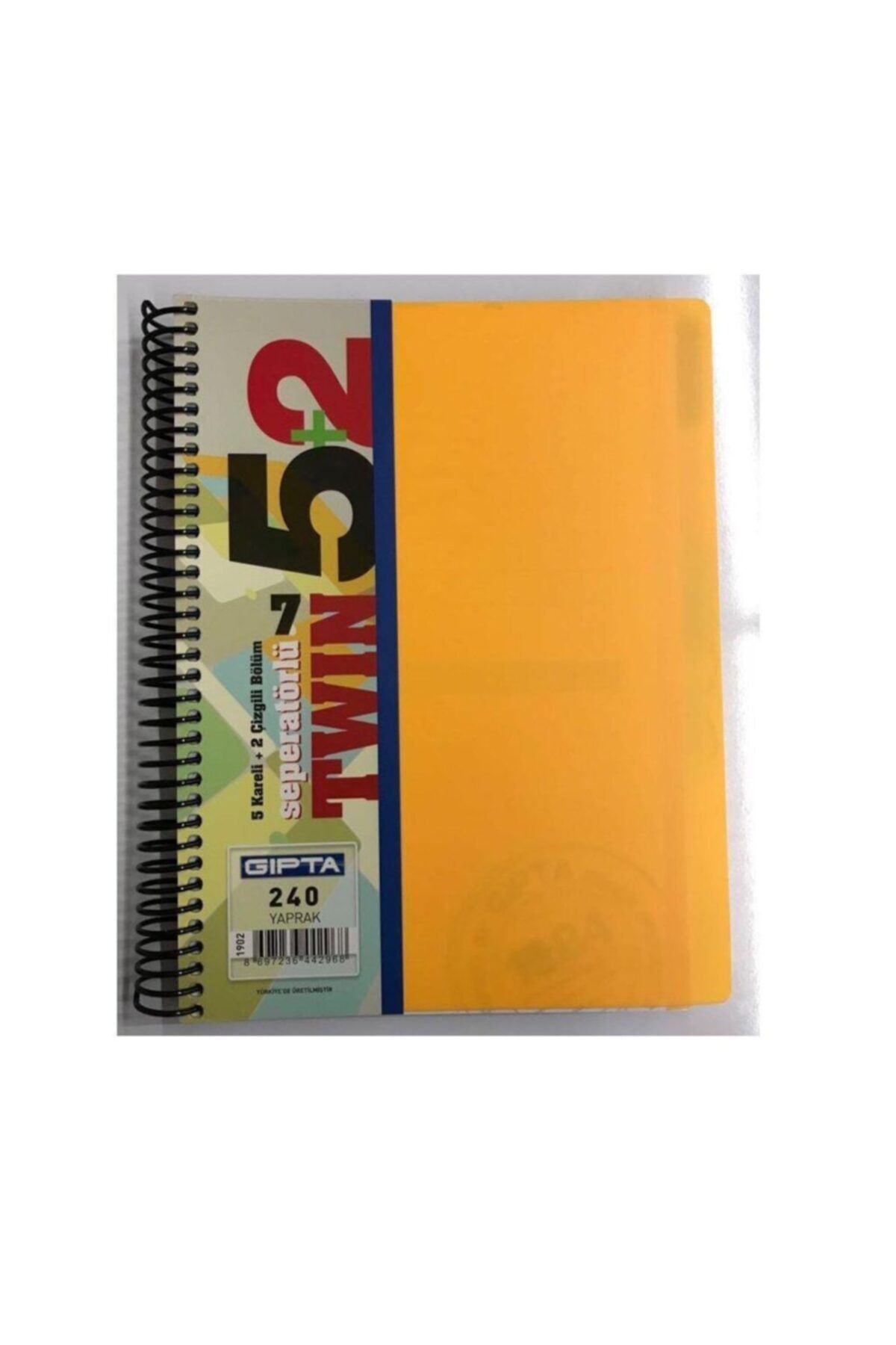Twin Ayraçlı Defter A-4 5+2 Spiralli Neon 240 Yaprak