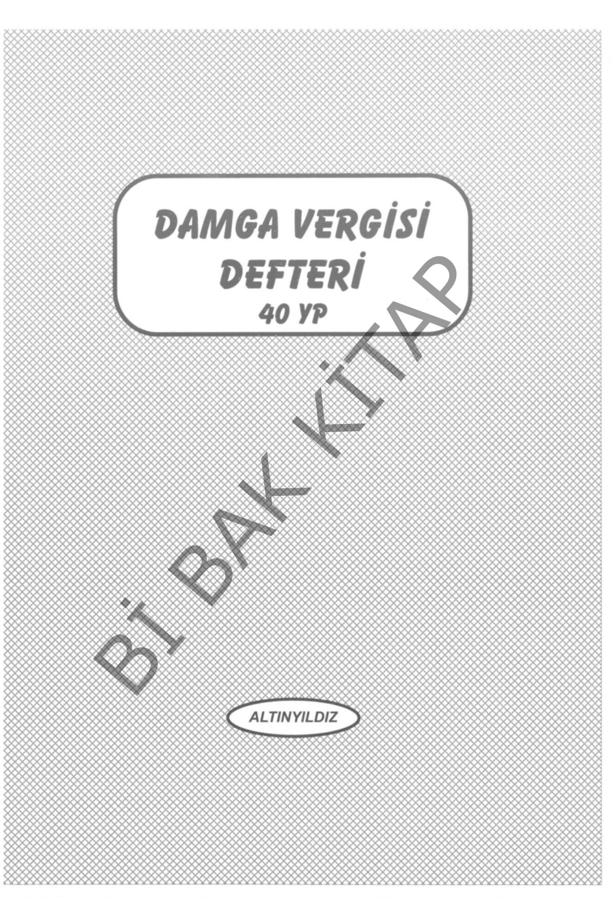 Altın Yıldız Damga Vergisi Defteri 40 Yaprak Karton Kapak