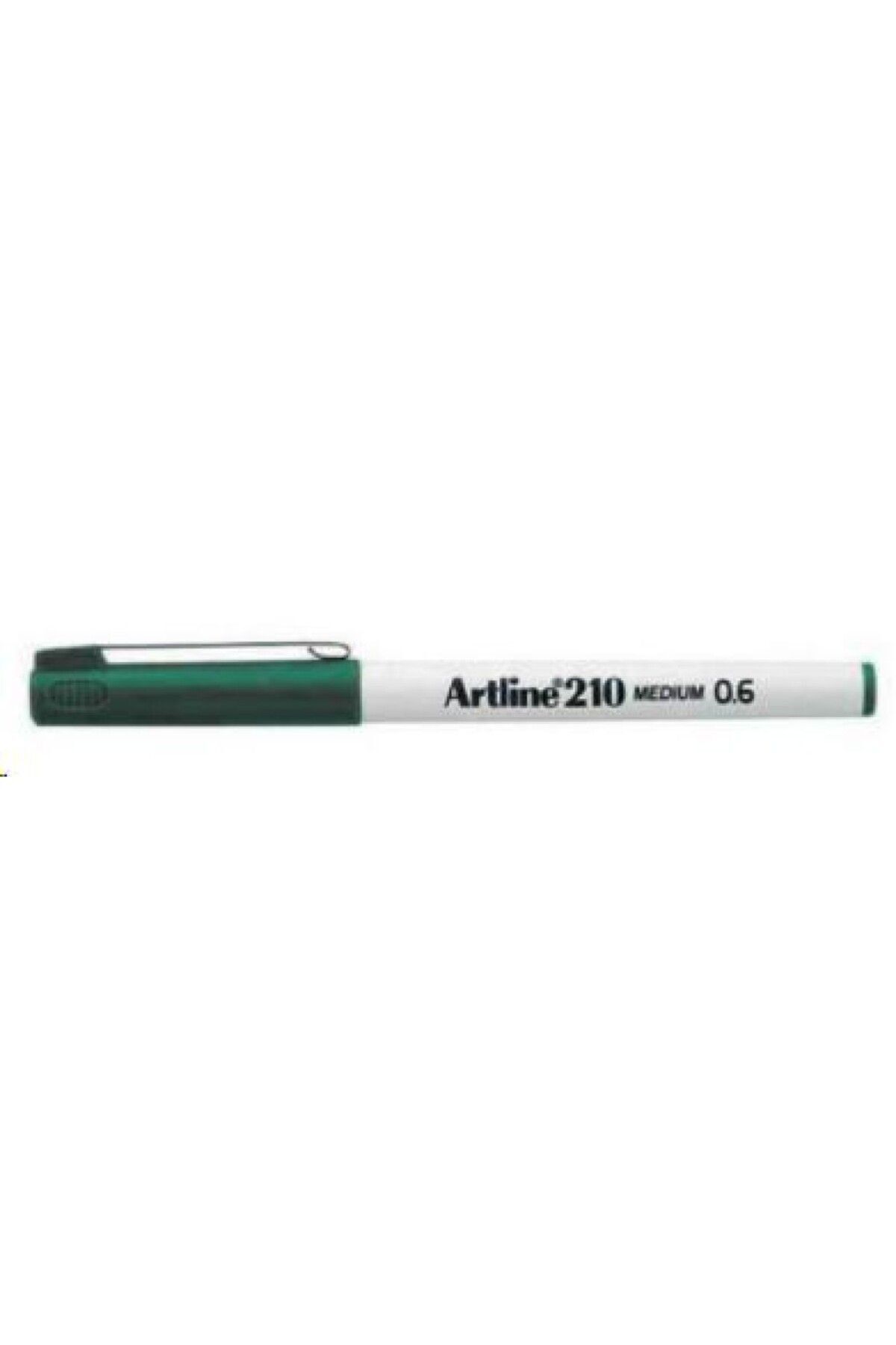 210 Keçe Uçlu Kalem 0.6mm Medium Liner Koyu Yeşil
