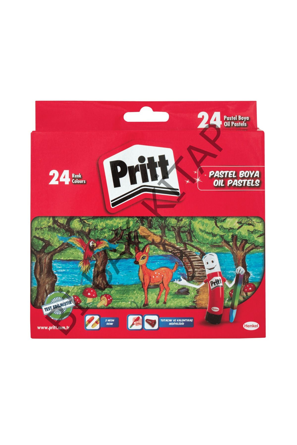 24 Renk Pastel Karton Kutu 1307853