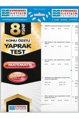 8. Sınıf Matematik Konu Özetli Yaprak Test