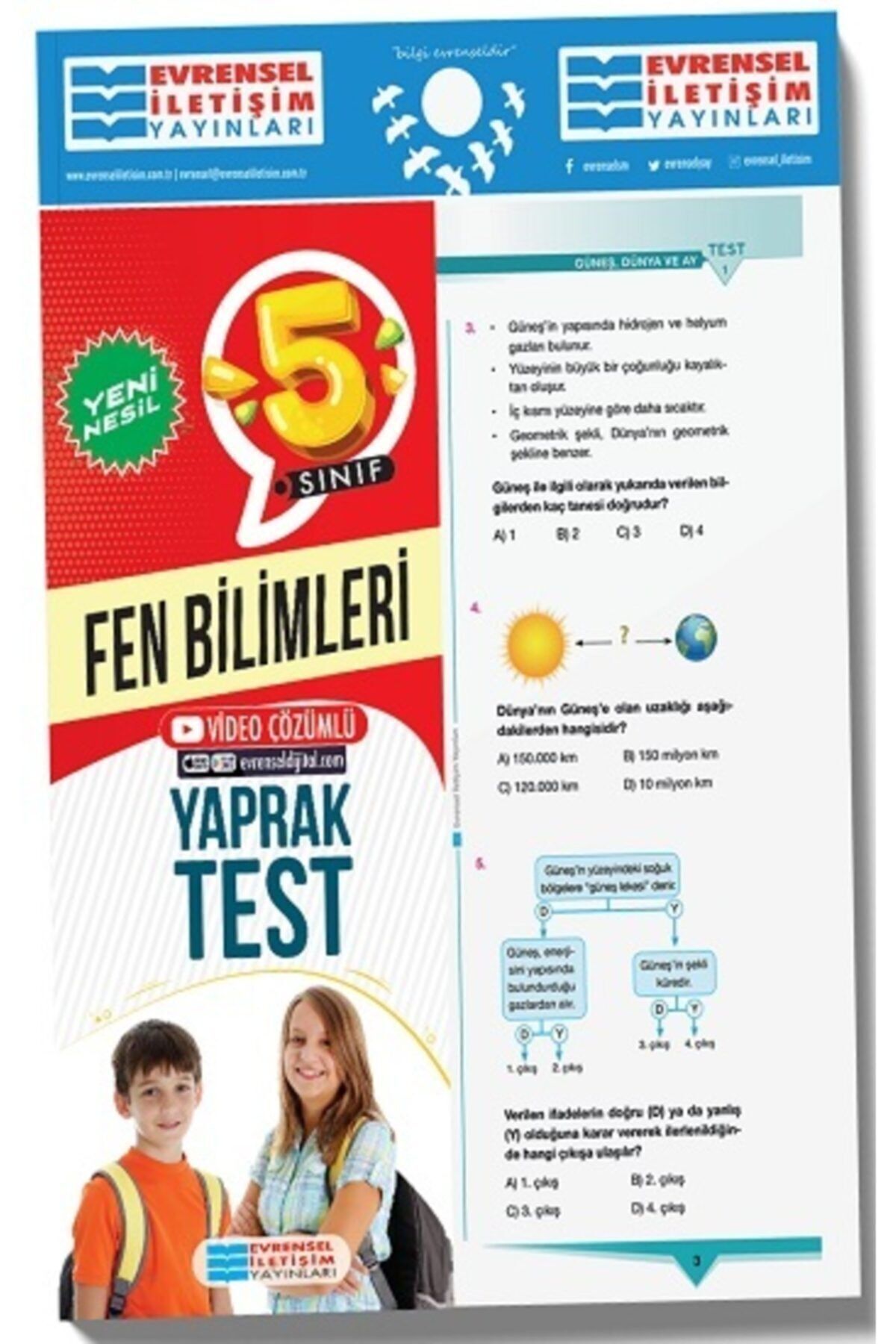Evrensel Iletişim 5. Sınıf Fen Bilimleri Video Çözümlü Yaprak Test