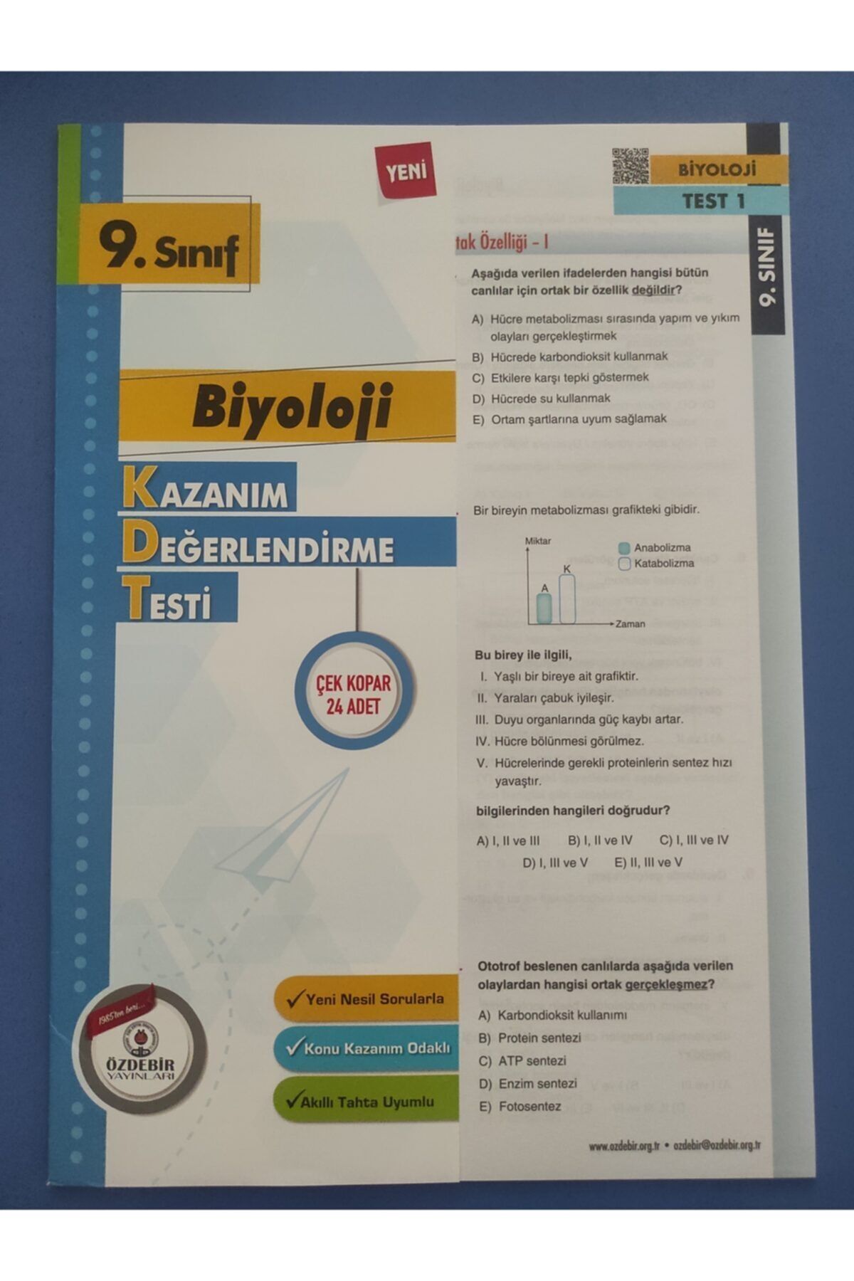 Özdebir 9.sınıf Biyoloji Yaprak Test
