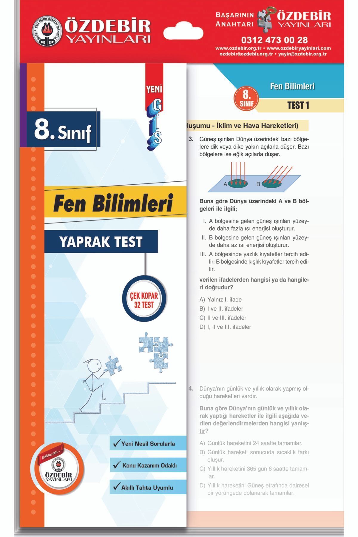 Özdebir 8. Sınıf Fen Bilimleri Yaprak Test