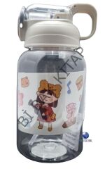 Kalın Pipetli Kilitli Kapak 600 Ml Okul Su Matarası 3 Renk Vgn2270