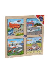 Ony-343/344/345/346 Ahşap Eğitici 4'lü Puzzle -onyıl