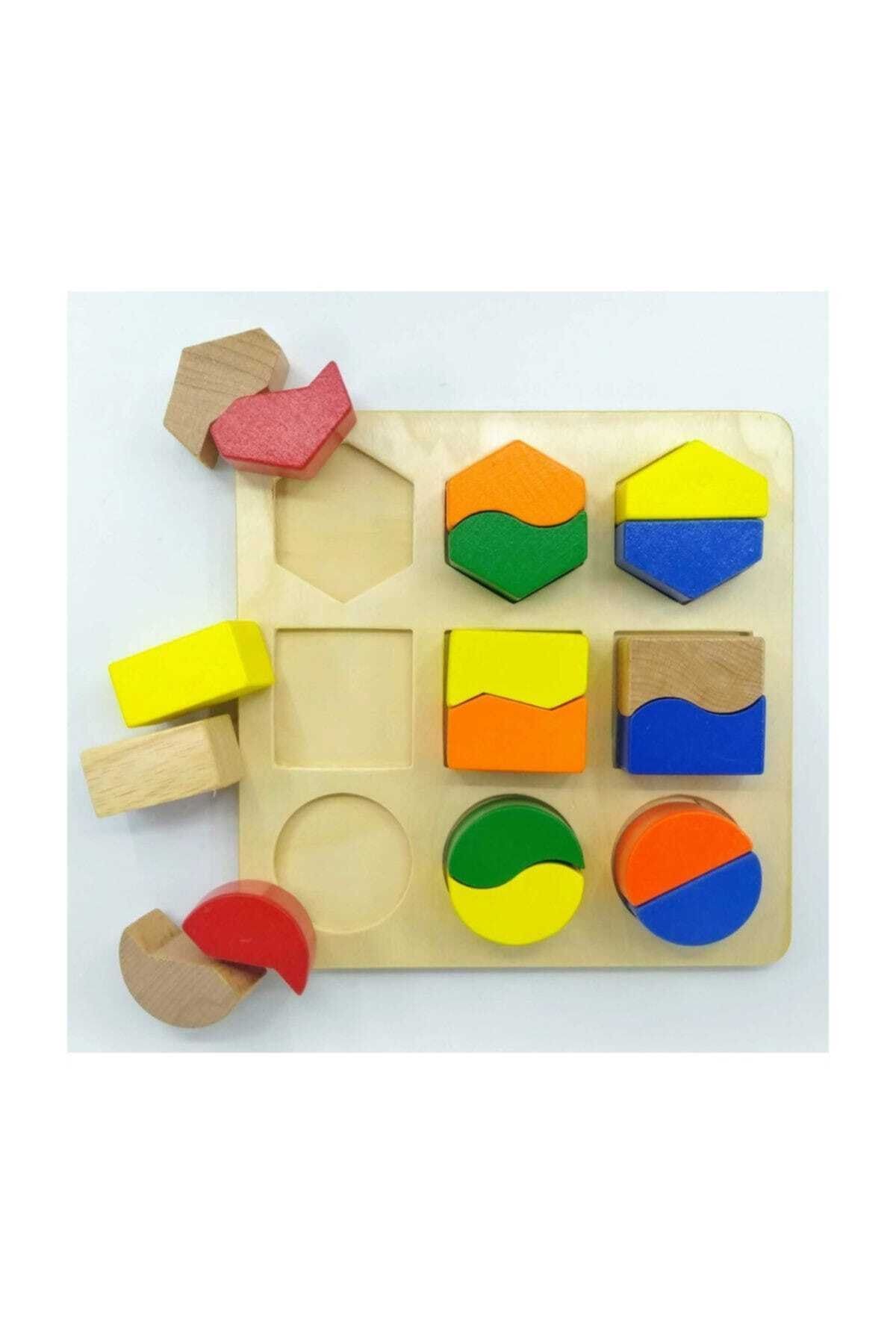Ahşap Geometrik Şekilli Bloklar 18 Parça