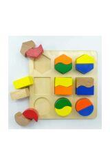 Ahşap Geometrik Şekilli Bloklar 18 Parça