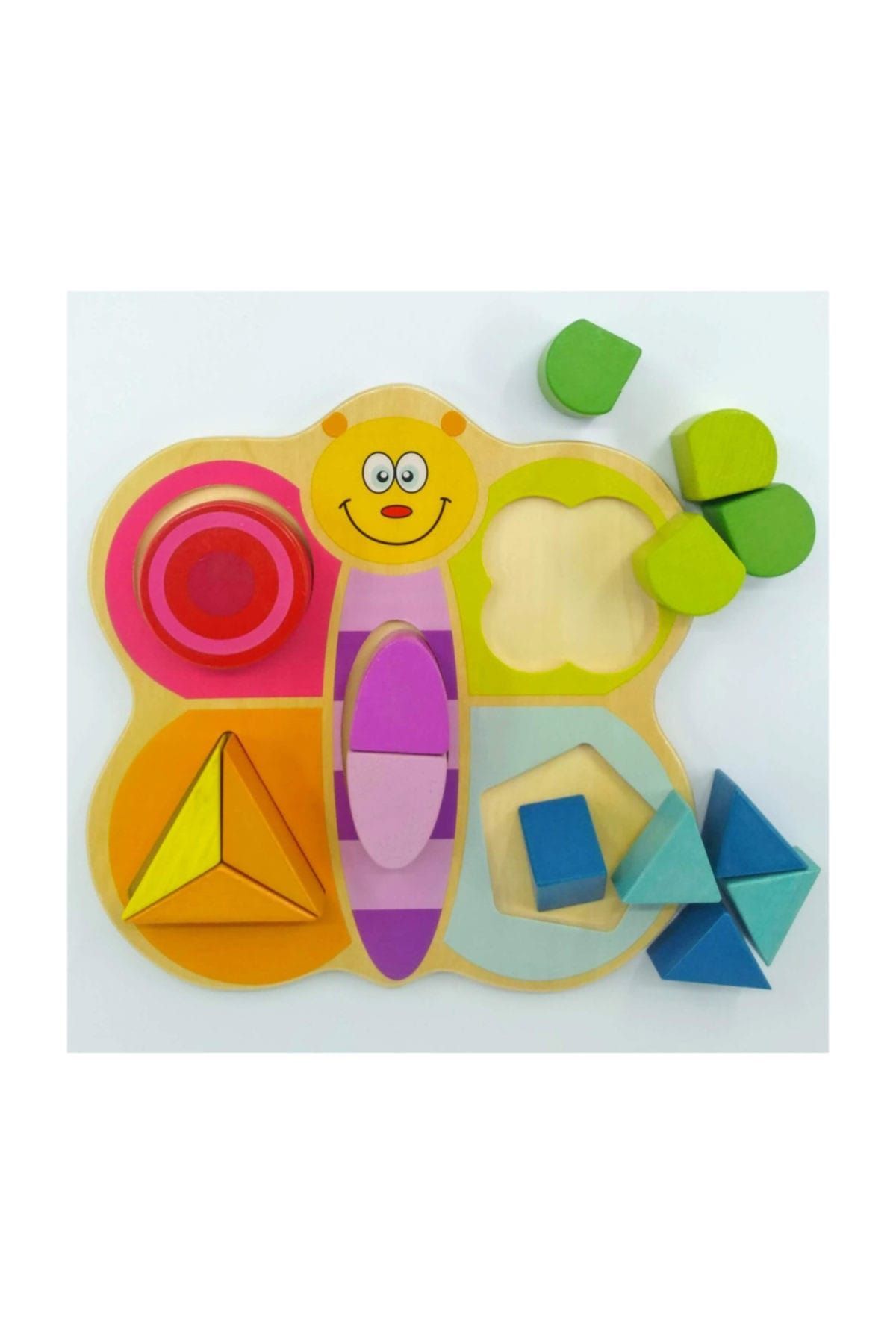 Ahşap Geometrik Şekilli Bloklar 15 Parça