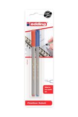 Edding Fineliner 2Li Mavi&Kirmizi