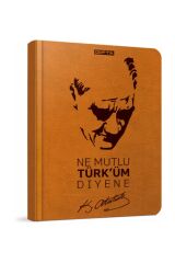 Atatürk Spiralli Sert Kap Çizgili Defter