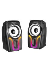 Md-s25 Bold 2.0 Multimedia 3w-2 Siyah 6 Renk Modu Ile Usb Rgb Işıklı Speaker
