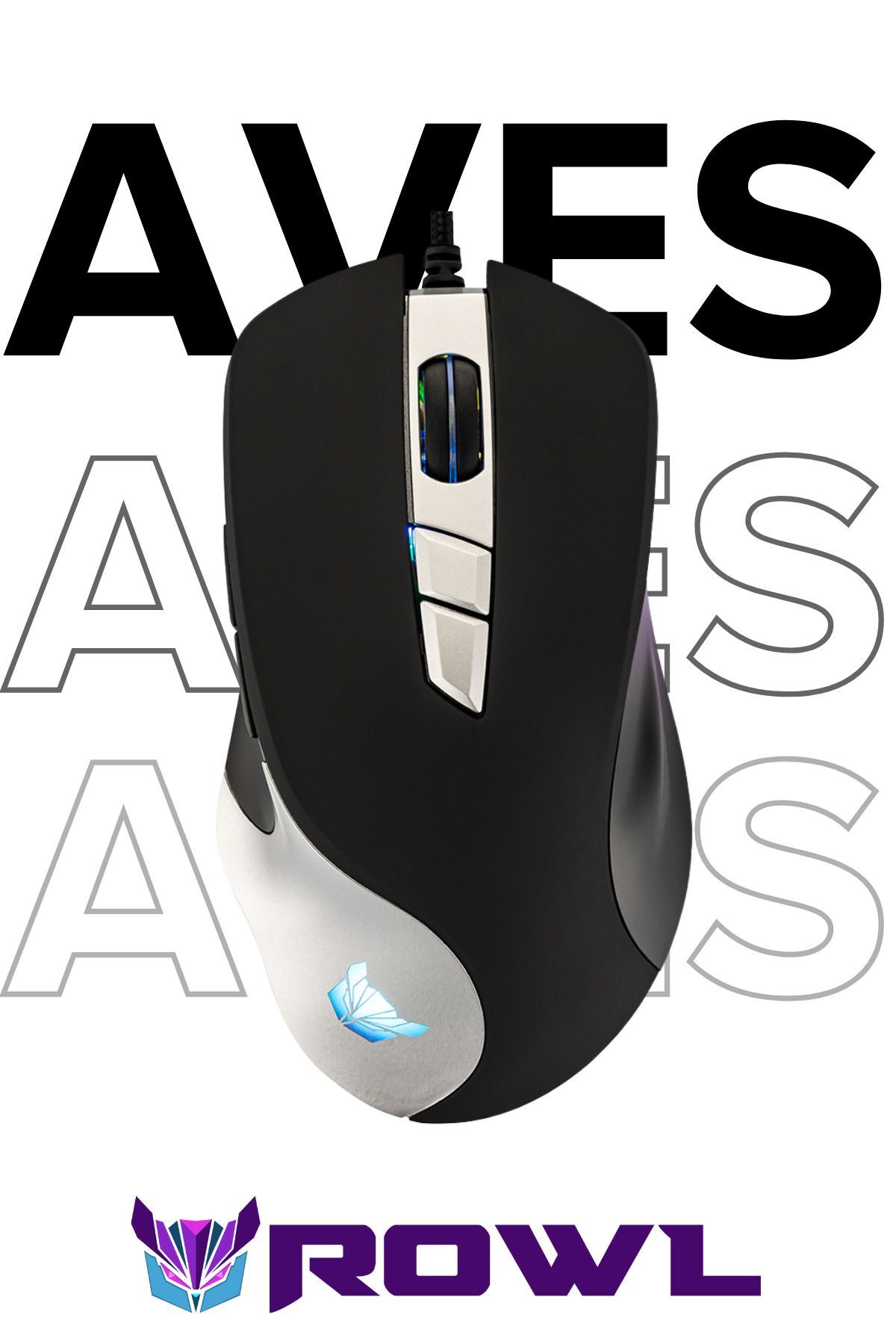 Rgm-04 Aves Usb Siyah Rgb Aydınlatmalı 7200dpı Makrolu Gaming Oyuncu Mouse