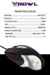 Rgm-04 Aves Usb Siyah Rgb Aydınlatmalı 7200dpı Makrolu Gaming Oyuncu Mouse