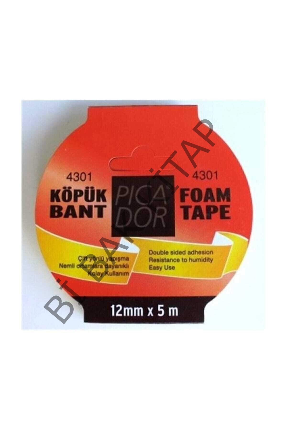 4301 Çift Taraflı Kağıt Bant Köpük Rulo Askılı 12mmx5mt