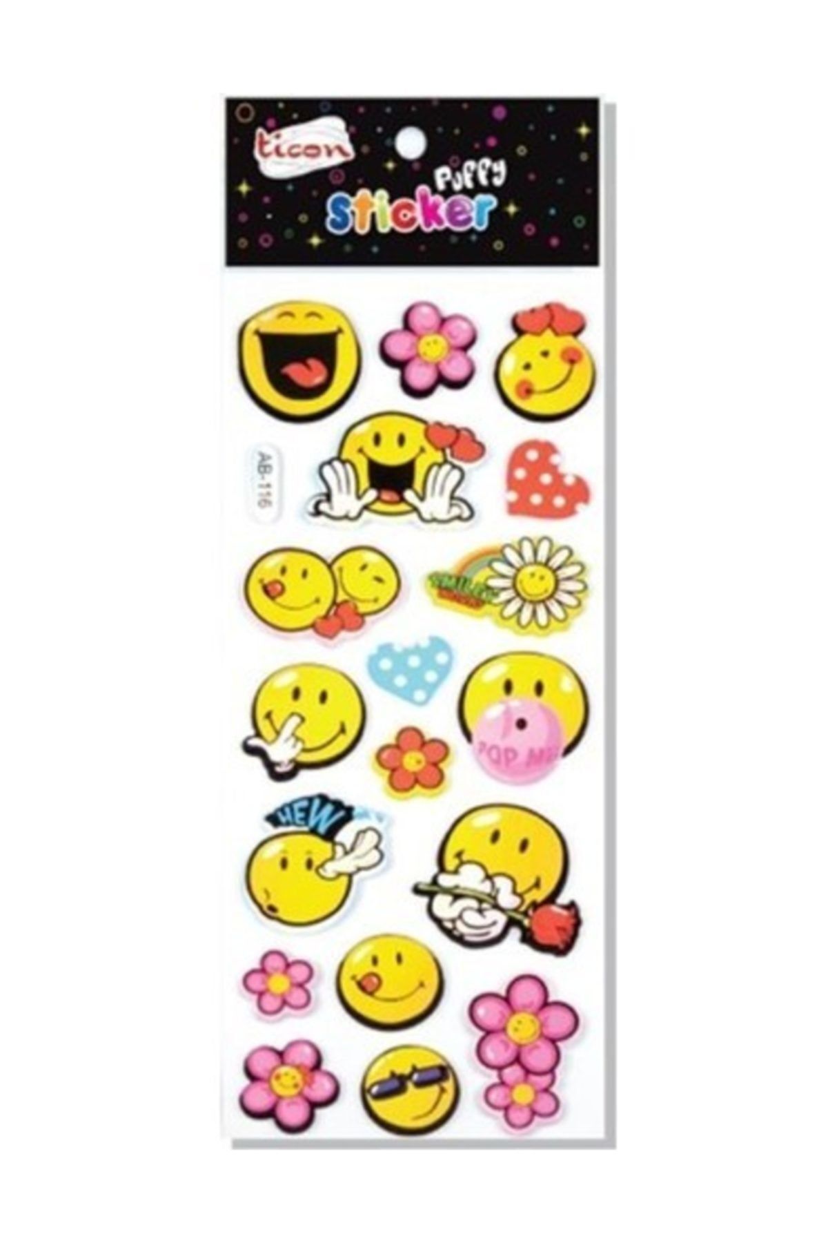 Tps-37 Ifade Şekilli Puffy Sticker 164337