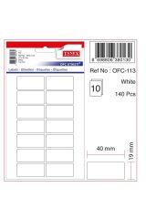 Ofc-113 19x50 Beyaz Ofis Etiketi 10'lu