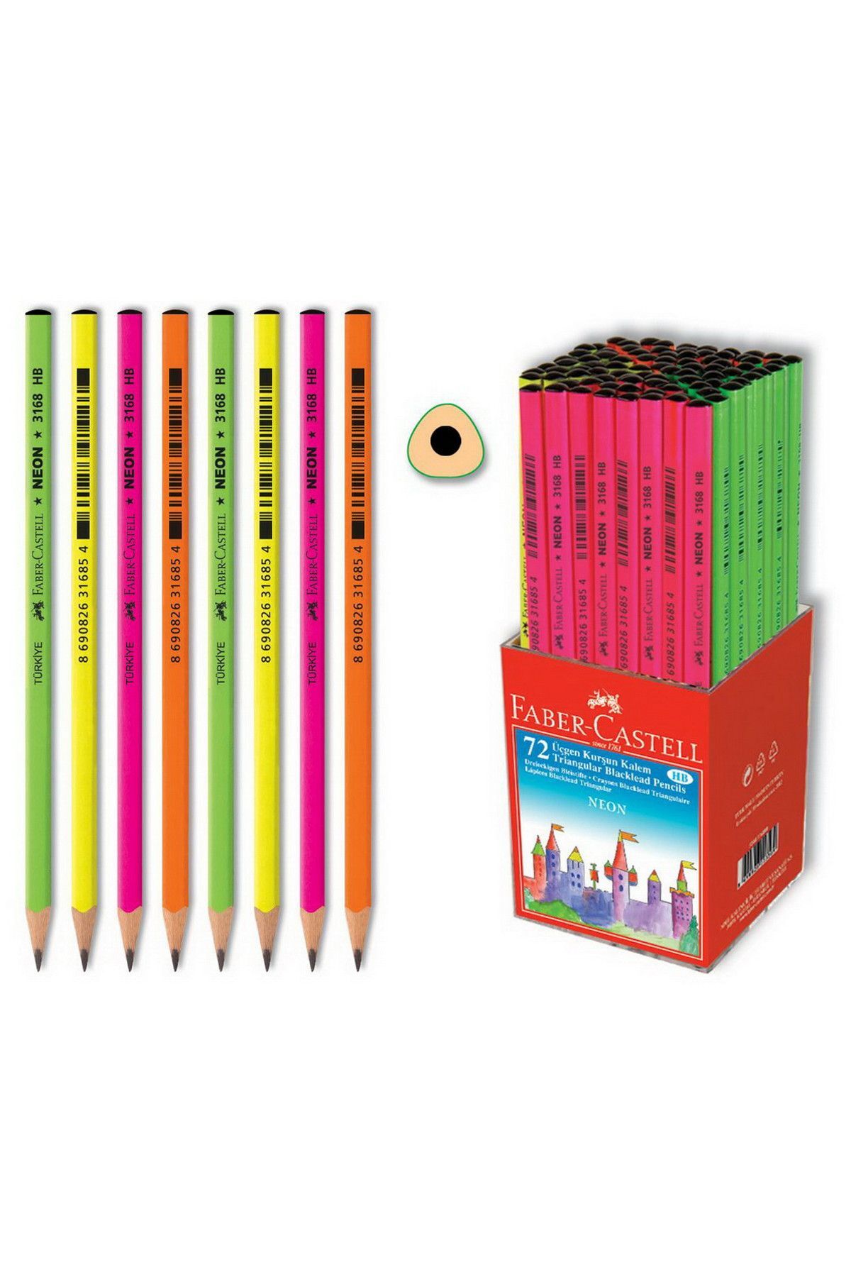 Faber Neon Dipli Üçgen Kurşun Kalem (5244316800)