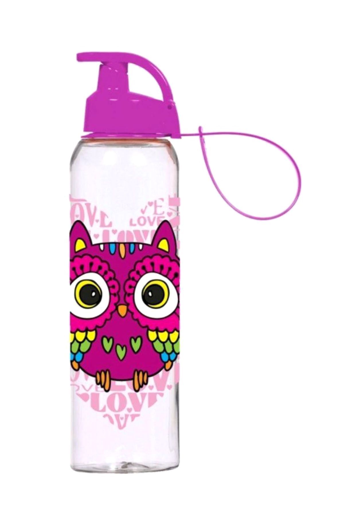 Baykuş Desenli 750 Ml Kırılmaz Matara-Suluk /
