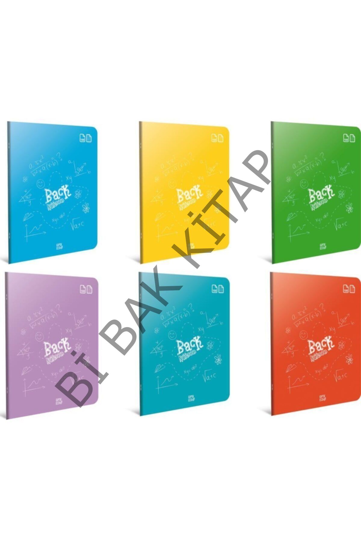 Back Tel Dikiş Pp Kapak Defter A4 80 Yaprak Çizgili 6'lı