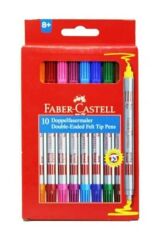Faber 10 Renk Çift Taraflı Keçeli Kalem 151110