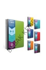 Ayraçlı Defter Trımax Spiralli Pp Kapak A4 8+2 200 Yaprak 3-2405000-2012
