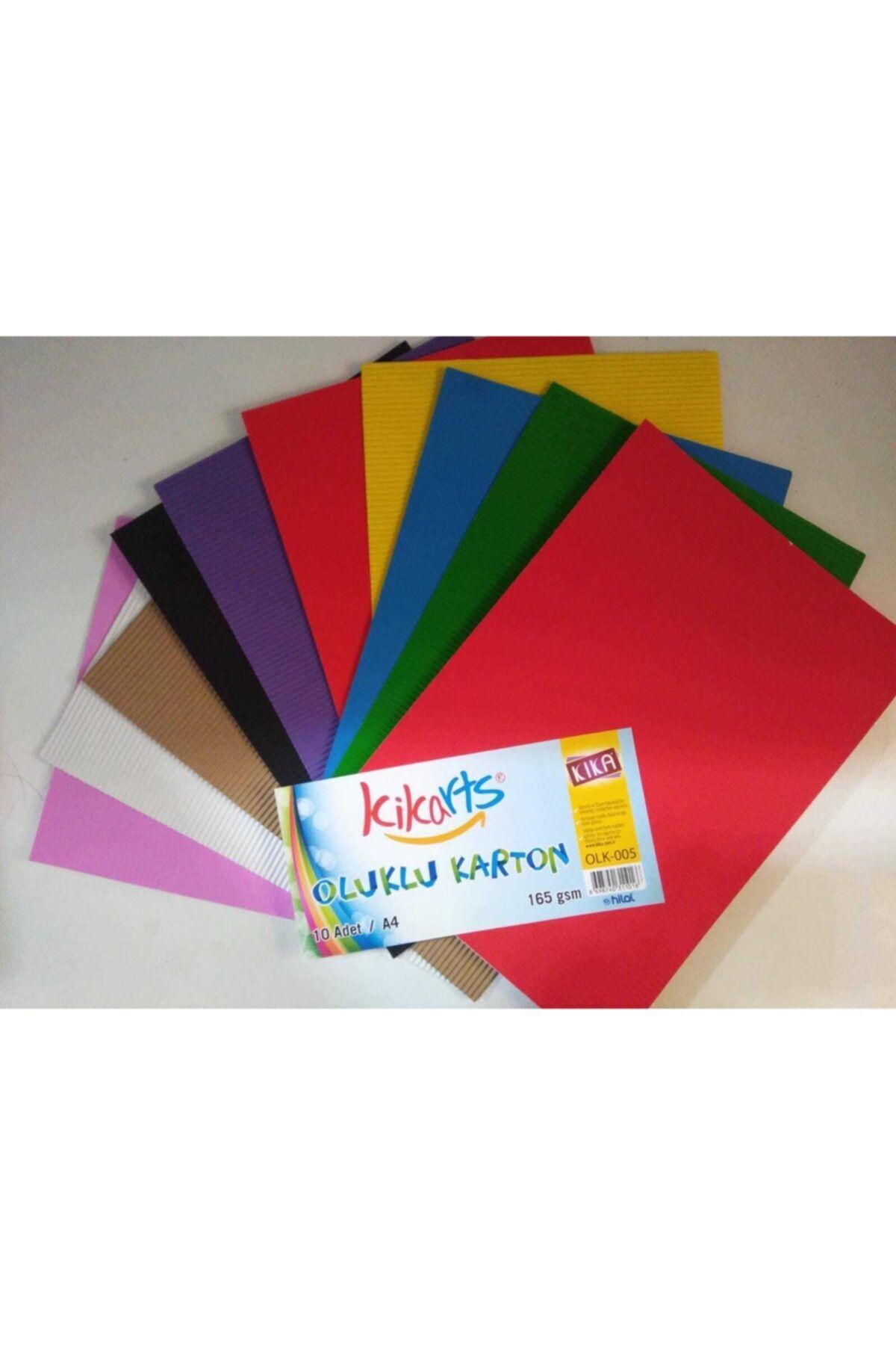 Kika A4 Pastel Renkler Oluklu Karton 10 Lu